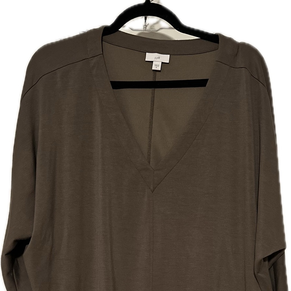 J.Jill Brown V-Neck Long Sleeve Top and Pants.  XL